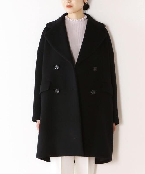 Tiara(ティアラ)の「ダブルブレストコート(その他アウター・レディース・ベージュ/ブラック/セージグリーン・FREE)」の2枚目の写真