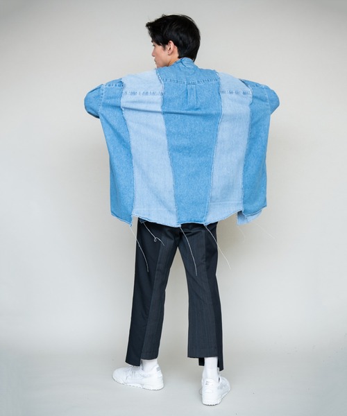 ability（アビリティ）の「DISCOVERED ディスカバード NEWSED リメイクアイテム / Docking Denim China Shirt / DC-NS-SH-02（シャツ/ブラウス・メンズ・ブラック/インディゴブルー・FREE）」の7枚目の写真