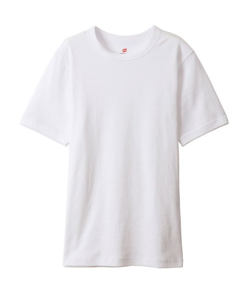 HANES（ヘインズ）の「Hanes/ヘインズ/BEEFY T-Shirts/ビーフィーリブTシャツ(HM1-R103)（Tシャツ/カットソー・メンズ・ホワイト/ブラック・MEDIUM/X-LARGE/LARGE）」の17枚目の写真