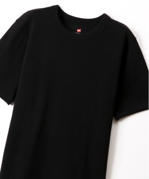 HANES（ヘインズ）の「Hanes/ヘインズ/BEEFY T-Shirts/ビーフィーリブTシャツ(HM1-R103)（Tシャツ/カットソー・メンズ・ホワイト/ブラック・MEDIUM/X-LARGE/LARGE）」の4枚目の写真