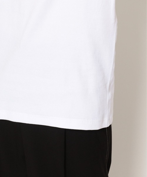 HANES（ヘインズ）の「Hanes/ヘインズ/BEEFY T-Shirts/ビーフィーリブTシャツ(HM1-R103)（Tシャツ/カットソー・メンズ・ホワイト/ブラック・MEDIUM/X-LARGE/LARGE）」の3枚目の写真