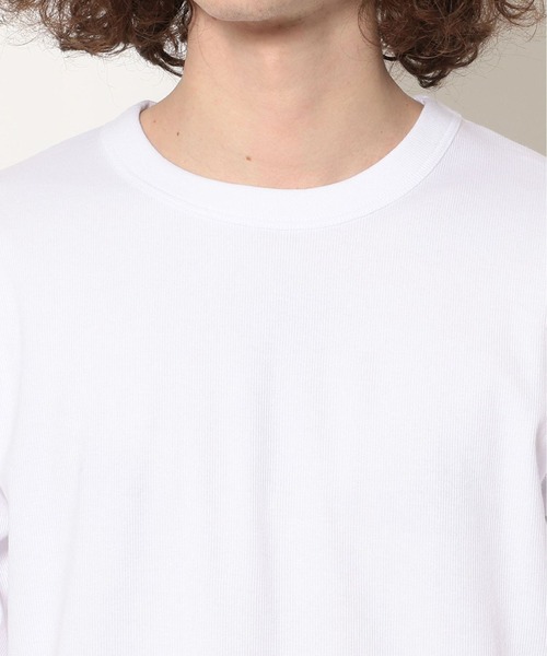 HANES（ヘインズ）の「Hanes/ヘインズ/BEEFY T-Shirts/ビーフィーリブTシャツ(HM1-R103)（Tシャツ/カットソー・メンズ・ホワイト/ブラック・MEDIUM/X-LARGE/LARGE）」の21枚目の写真