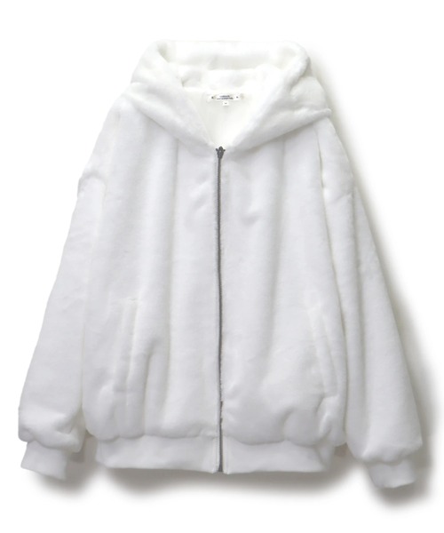 CORISCO（コリスコ）の「ファーフードブルゾン(M1)（ブルゾン・メンズ・ホワイト/ブラック/ベージュ/グレー・MEDIUM/LARGE/X-LARGE）」の2枚目の写真