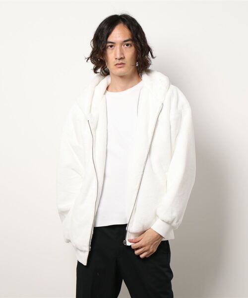 CORISCO（コリスコ）の「ファーフードブルゾン(M1)（ブルゾン・メンズ・ホワイト/ブラック/ベージュ/グレー・MEDIUM/LARGE/X-LARGE）」の8枚目の写真