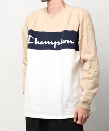 Champion（チャンピオン）の「Champion チャンピオン 切り替え ロゴプリント ロングスリーブTシャツ（Tシャツ/カットソー・メンズ）」