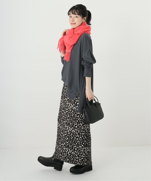 Simplicite（サンプリシテ）の「カシミア混ストール（マフラー・レディース・ピンク/ブラウン/チャコールグレー/ブルー・FREE）」の5枚目の写真