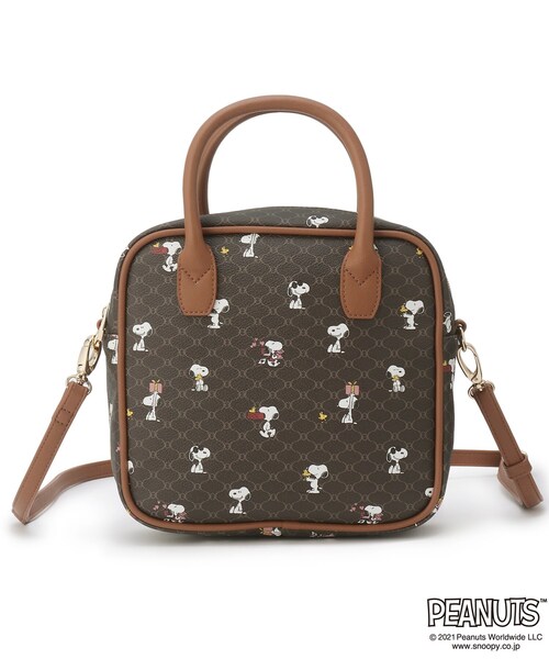PEANUTS（ピーナッツ）の「◆【PEANUTSコラボ】モノグラム2WAYボストン（ボストンバッグ・レディース・ブラウン系/ライトベージュ・00）」の3枚目の写真