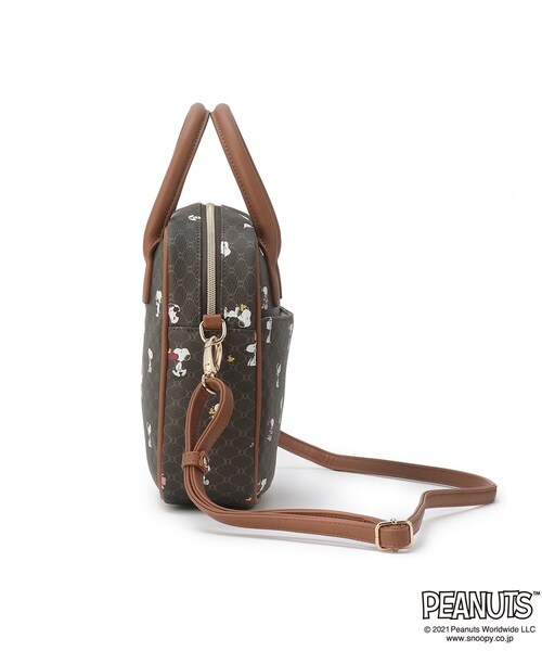 PEANUTS（ピーナッツ）の「◆【PEANUTSコラボ】モノグラム2WAYボストン（ボストンバッグ・レディース・ブラウン系/ライトベージュ・00）」の4枚目の写真