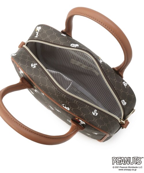 PEANUTS（ピーナッツ）の「◆【PEANUTSコラボ】モノグラム2WAYボストン（ボストンバッグ・レディース・ブラウン系/ライトベージュ・00）」の6枚目の写真