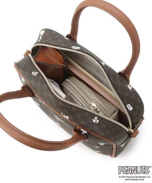 PEANUTS（ピーナッツ）の「◆【PEANUTSコラボ】モノグラム2WAYボストン（ボストンバッグ・レディース・ブラウン系/ライトベージュ・00）」の7枚目の写真