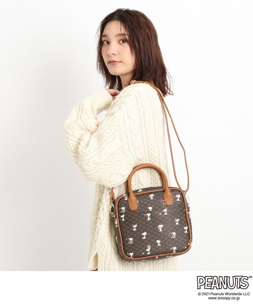 PEANUTS（ピーナッツ）の「◆【PEANUTSコラボ】モノグラム2WAYボストン（ボストンバッグ・レディース・ブラウン系/ライトベージュ・00）」の9枚目の写真