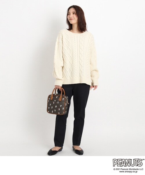 PEANUTS（ピーナッツ）の「◆【PEANUTSコラボ】モノグラム2WAYボストン（ボストンバッグ・レディース・ブラウン系/ライトベージュ・00）」の10枚目の写真