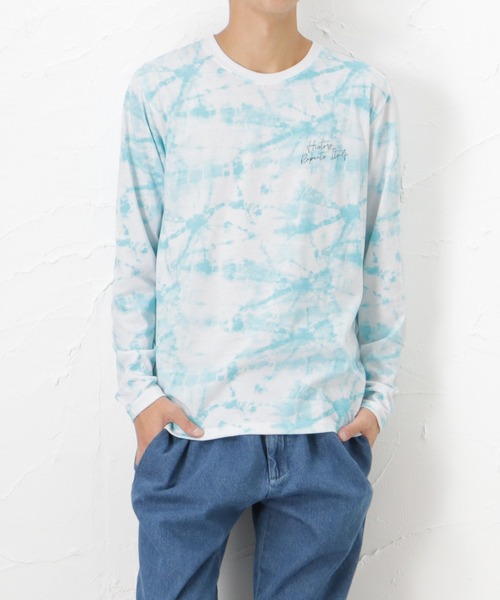 Mac-House(マックハウス)の「T-GRAPHICS 総柄プリントロングスリーブTシャツ(Tシャツ/カットソー・メンズ・ブラック/サックスブルー/グレー/グレイッシュベージュ/ネイビー・L/S/M/XL)」の5枚目の写真