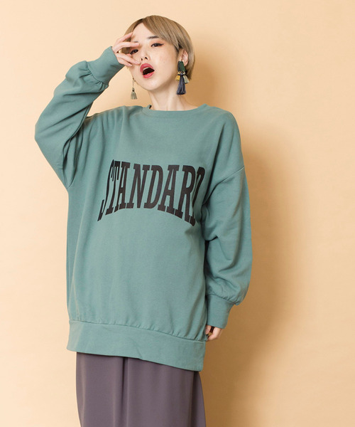 OSMOSIS(オズモーシス)の「【WEB限定アイテム】ロゴプリントプルオーバー(スウェット・レディース・ブラック/グリーン/アイボリー・ONE SIZE)」の3枚目の写真