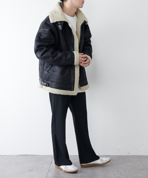 DISCOAT（ディスコート）の「フェイクムートンB-3ジャケット（ムートン