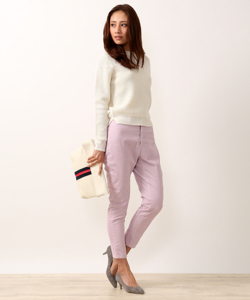 qualite（カリテ）の「ｽﾄﾚｯﾁｺｰﾙ（その他パンツ・レディース・ピンク/ライトグレー/ネイビー・2/1/0/3）」の13枚目の写真