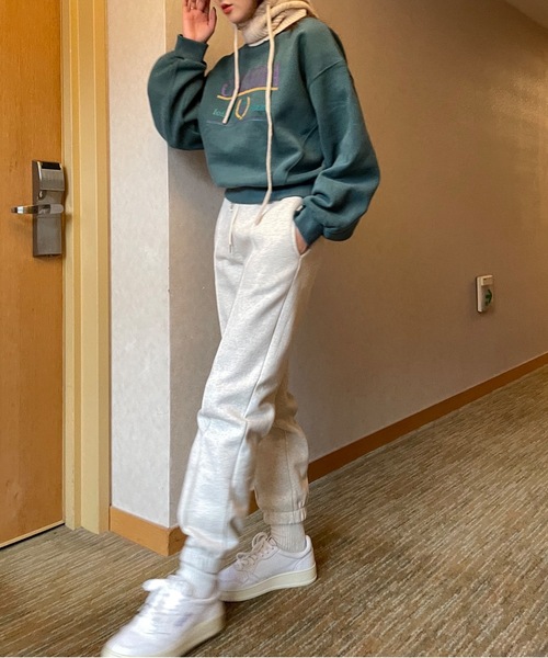 Didot.showroom（ディドット ショールーム）の「8color jogger pants / 8カラー展開スウェットジョガーパンツ（スウェットパンツ・レディース・ブラック/ベージュ/グレー/ブルー/グリーン/オートミール/チャコールグレー/ヘザーグレー・FREE）」の16枚目の写真