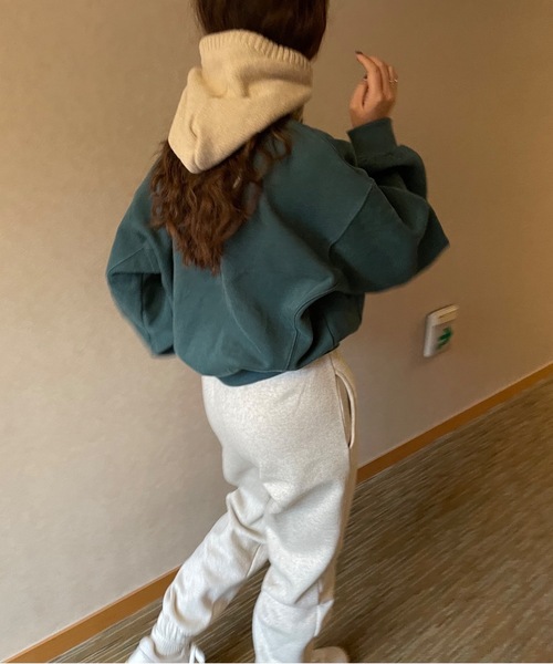 Didot.showroom（ディドット ショールーム）の「8color jogger pants / 8カラー展開スウェットジョガーパンツ（スウェットパンツ・レディース・ブラック/ベージュ/グレー/ブルー/グリーン/オートミール/チャコールグレー/ヘザーグレー・FREE）」の17枚目の写真