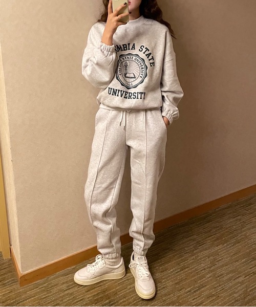 Didot.showroom（ディドット ショールーム）の「8color jogger pants / 8カラー展開スウェットジョガーパンツ（スウェットパンツ・レディース・ブラック/ベージュ/グレー/ブルー/グリーン/オートミール/チャコールグレー/ヘザーグレー・FREE）」の22枚目の写真
