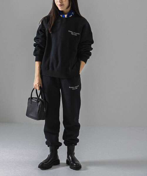 Russell Athletic(ラッセルアスレティック)の「『別注』RUSSELLATHLETIC×UR SWEAT PANTS(その他パンツ・レディース・ブラック/グレー・FREE)」の4枚目の写真