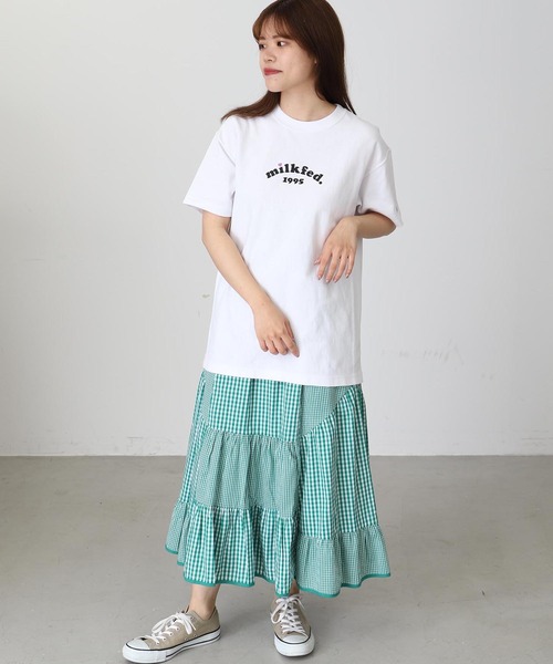 MILKFED.(ミルクフェド)の「MILKFED x CHAMPION COOPER SS TEE(Tシャツ/カットソー・レディース・ブラック/グリーン/ホワイト/アッシュ/ネイビー・ONE SIZE)」の22枚目の写真