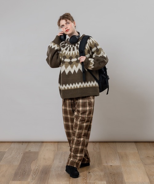 MUHET（ミュエータ）の「ノルディックニット（ニット/セーター・レディース・オレンジ/ブラウン/カーキ・SMALL/MEDIUM/X-LARGE）」の14枚目の写真