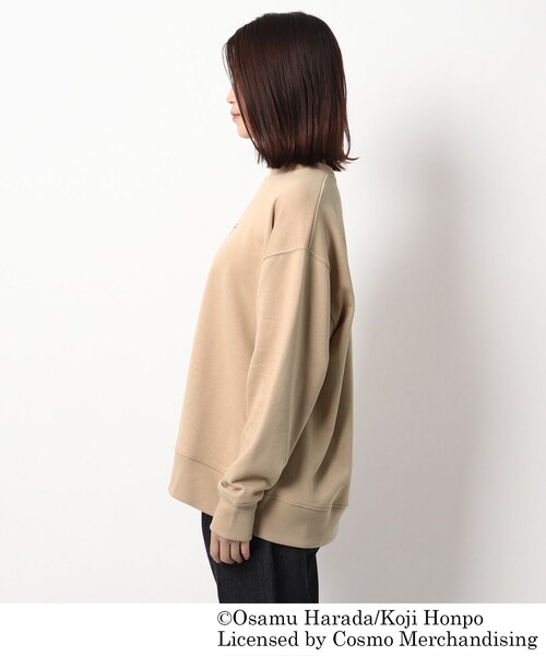 OSAMU GOODS（オサムグッズ）の「◆OSAMU GOODS/オサムグッズ コラボ フロント刺繍 裏毛クルーネック（スウェット・レディース・ベージュ/アイボリー/グレー・99）」の6枚目の写真