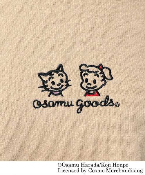 OSAMU GOODS（オサムグッズ）の「◆OSAMU GOODS/オサムグッズ コラボ フロント刺繍 裏毛クルーネック（スウェット・レディース・ベージュ/アイボリー/グレー・99）」の14枚目の写真