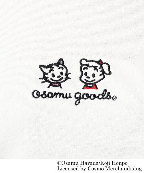 OSAMU GOODS（オサムグッズ）の「◆OSAMU GOODS/オサムグッズ コラボ フロント刺繍 裏毛クルーネック（スウェット・レディース・ベージュ/アイボリー/グレー・99）」の8枚目の写真