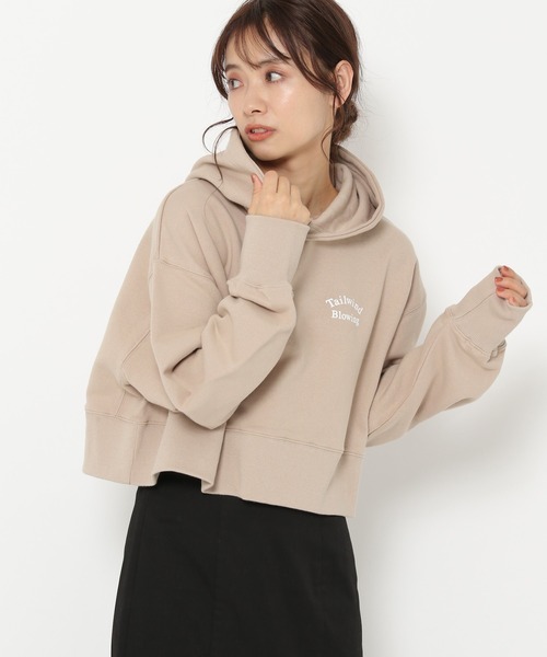 mysty woman(ミスティウーマン)の「ロゴショートフーディー 264502(パーカー・レディース・ベージュ/オフホワイト/ピンク/杢グレー・FREE)」の21枚目の写真