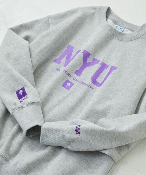 FREAK'S STORE(フリークスストア)の「NYUフロントプリントスウェットクルー(スウェット・レディース・ホワイト/パープル/グレー・フリ-)」の2枚目の写真