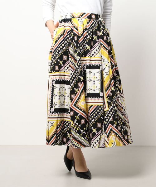 GRANDMA MAMA DAUGHTER（グランマママドーター）の「【 GRANDMA MAMA DAUGHTER / グランマ ママ ドーター 】 フレアーギャザーロングスカート GK2031591 KTI（スカート・レディース・イエロー・1/000）」の7枚目の写真