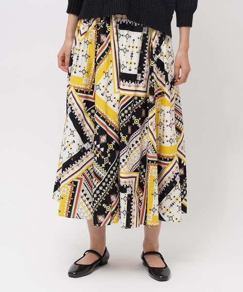 GRANDMA MAMA DAUGHTER（グランマママドーター）の「【 GRANDMA MAMA DAUGHTER / グランマ ママ ドーター 】 フレアーギャザーロングスカート GK2031591 KTI（スカート・レディース・イエロー・1/000）」の5枚目の写真