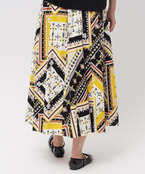 GRANDMA MAMA DAUGHTER（グランマママドーター）の「【 GRANDMA MAMA DAUGHTER / グランマ ママ ドーター 】 フレアーギャザーロングスカート GK2031591 KTI（スカート・レディース・イエロー・1/000）」の6枚目の写真