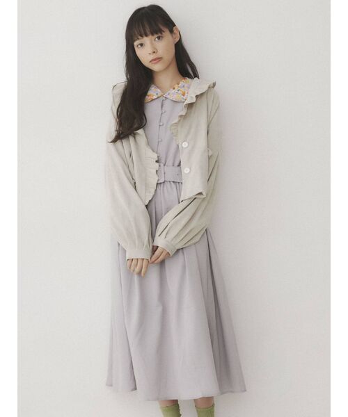 merry jenny(メリージェニー)の「フリルコールショートジャケット(その他アウター・レディース・ブラック/ベージュ/ピンク・FREE)」の10枚目の写真