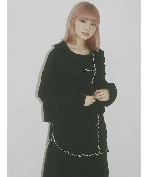 merry jenny(メリージェニー)の「フリルコールショートジャケット(その他アウター・レディース・ブラック/ベージュ/ピンク・FREE)」の16枚目の写真