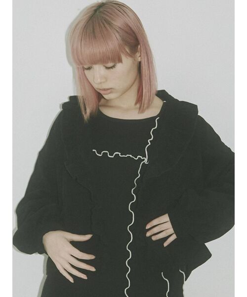 merry jenny(メリージェニー)の「フリルコールショートジャケット(その他アウター・レディース・ブラック/ベージュ/ピンク・FREE)」の17枚目の写真