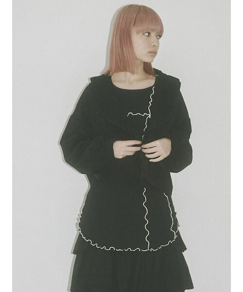 merry jenny(メリージェニー)の「フリルコールショートジャケット(その他アウター・レディース・ブラック/ベージュ/ピンク・FREE)」の18枚目の写真