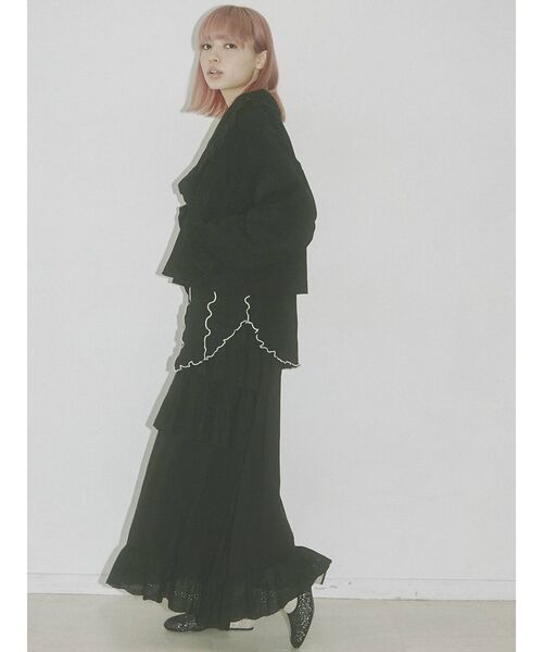 merry jenny(メリージェニー)の「フリルコールショートジャケット(その他アウター・レディース・ブラック/ベージュ/ピンク・FREE)」の20枚目の写真