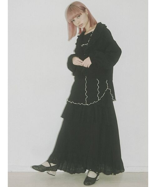 merry jenny(メリージェニー)の「フリルコールショートジャケット(その他アウター・レディース・ブラック/ベージュ/ピンク・FREE)」の21枚目の写真