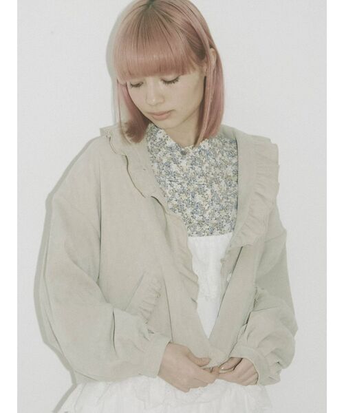 merry jenny(メリージェニー)の「フリルコールショートジャケット(その他アウター・レディース・ブラック/ベージュ/ピンク・FREE)」の22枚目の写真