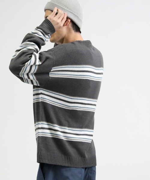 BACK NUMBER（バックナンバー）の「【BACK NUMBER】ボーダーニットレイヤード（アンサンブル・メンズ・ベージュ/ダークグレー/ケリー・M/L/XL）」の16枚目の写真