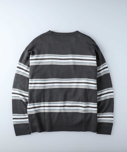 BACK NUMBER（バックナンバー）の「【BACK NUMBER】ボーダーニットレイヤード（アンサンブル・メンズ・ベージュ/ダークグレー/ケリー・M/L/XL）」の19枚目の写真