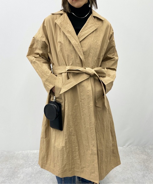 ap retro（アプレトロ）の「ガウントレンチコート（トレンチコート・レディース・ブラック/ベージュ/カーキ・FREE）」の19枚目の写真