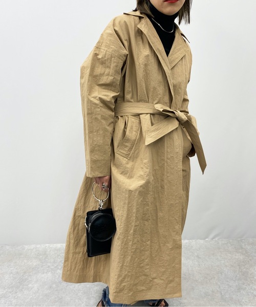 ap retro（アプレトロ）の「ガウントレンチコート（トレンチコート・レディース・ブラック/ベージュ/カーキ・FREE）」の20枚目の写真