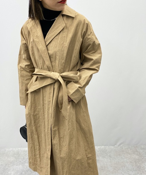 ap retro（アプレトロ）の「ガウントレンチコート（トレンチコート・レディース・ブラック/ベージュ/カーキ・FREE）」の21枚目の写真