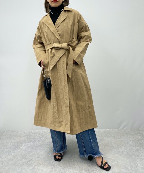 ap retro（アプレトロ）の「ガウントレンチコート（トレンチコート・レディース・ブラック/ベージュ/カーキ・FREE）」の16枚目の写真