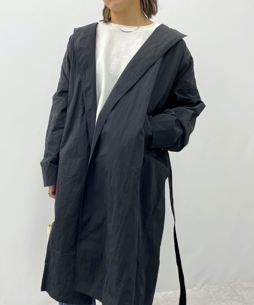 ap retro（アプレトロ）の「ガウントレンチコート（トレンチコート・レディース・ブラック/ベージュ/カーキ・FREE）」の12枚目の写真