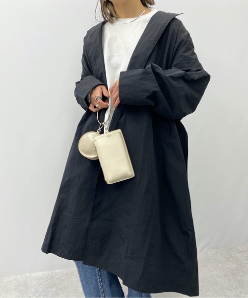 ap retro（アプレトロ）の「ガウントレンチコート（トレンチコート・レディース・ブラック/ベージュ/カーキ・FREE）」の14枚目の写真