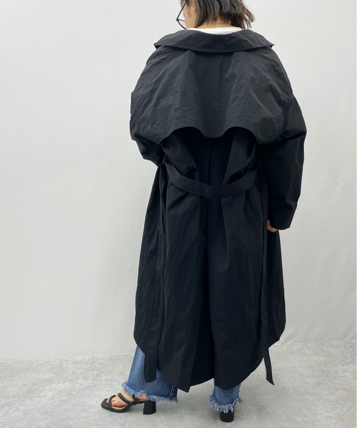 ap retro（アプレトロ）の「ガウントレンチコート（トレンチコート・レディース・ブラック/ベージュ/カーキ・FREE）」の11枚目の写真